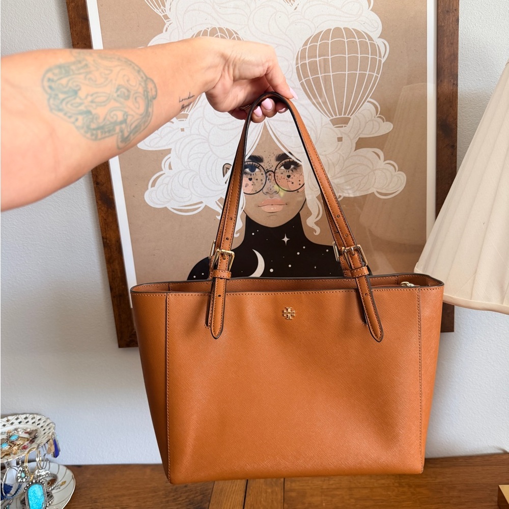 Tory Burch Brown Leather Tote